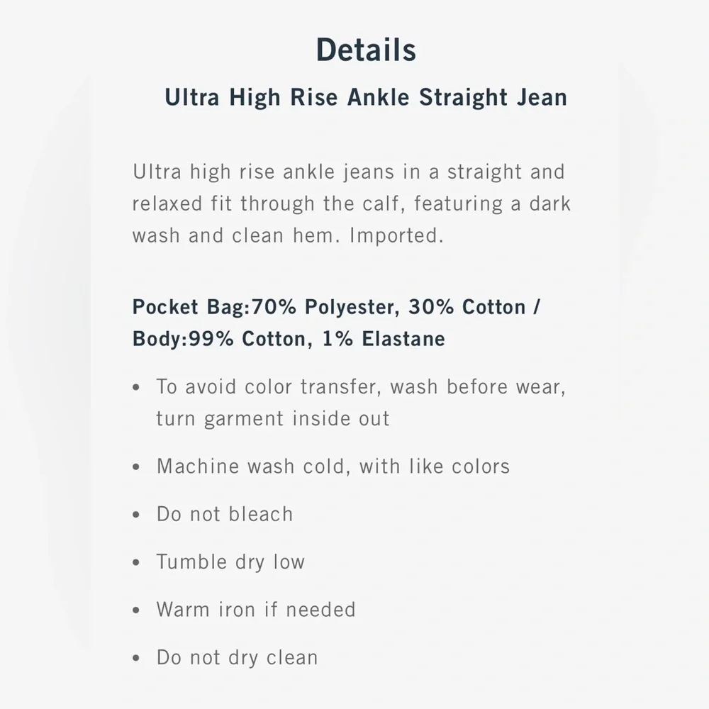 Abercrombie Ultra High Rise Straight Jean - Picture 4 of 4